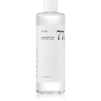 Anua Heartleaf 77% Soothing Toner čisticí a zklidňující tonikum pro obnovu kožní bariéry 500 ml