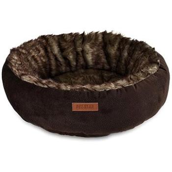 Petproducts pelíšek pro psy pohodlný hnědý 60 cm (8594202650269)