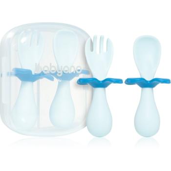 BabyOno Be Active Ergonomic Utensils for Children příbor Blue 12 m+ 2 ks