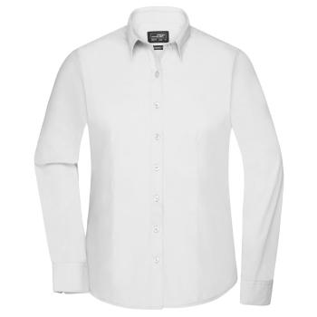 James & Nicholson Dámská košile s dlouhým rukávem JN677 - Bílá | XXXL