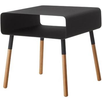 Yamazaki Odkládací stolek s poličkou Plain 4230, kov/dřevo, černý (4230)