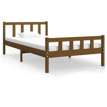 Rám postele medově hnědý masivní dřevo 100 × 200 cm, 810672 (810672)