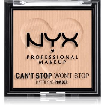 NYX Professional Makeup Can't Stop Won't Stop Mattifying Powder matující pudr odstín 03 Light Medium 6 g