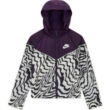 Nike SPORTSWEAR WINDRUNNER Dívčí bunda, fialová, velikost M