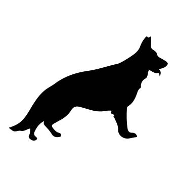 Vsepropejska Německý ovčák dřevěná dekorace na zeď Rozměr (cm): 17 x 25, Typ: Ovčák 4, Dekor: Černá + jméno psa