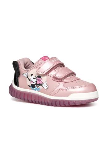 Dětské sneakers boty Geox x Disney růžová barva, B4661B.0AJ02