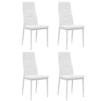 Jídelní židle 4 ks bílé umělá kůže (246190)