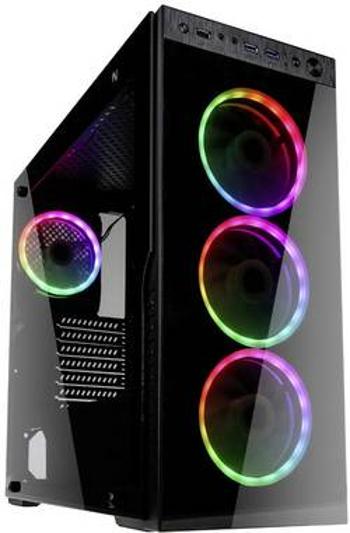 PC skříň midi tower Kolink HORIZON, černá, RGB