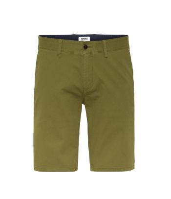 Tommy Hilfiger Tommy Jeans pánské zelené kraťasy DOBBY CHINO SHORT