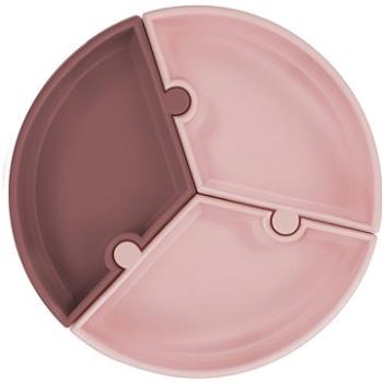 MINIKOIOI Puzzle silikonový s přísavkou - Pink / Rose (8681176332366)