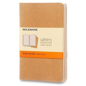 MOLESKINE Cahier S, hnědý - balení 3 ks (QP411)