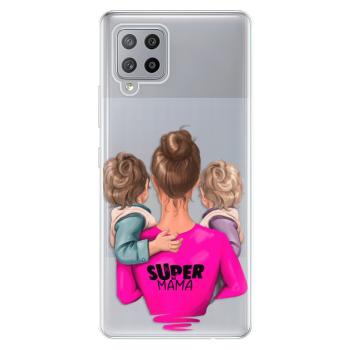 Odolné silikonové pouzdro iSaprio - Super Mama - Two Boys - Samsung Galaxy A42