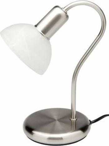 Stolní lampa LED E14 40 W Brilliant Pearl 67347/75 nerezová ocel, alabastrová