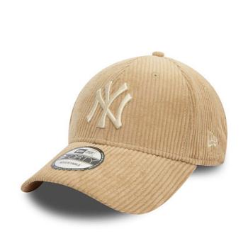 Manšestrová kšiltovka New Era 9FORTY MLB Cord NY Yankees Beige cap - UNI