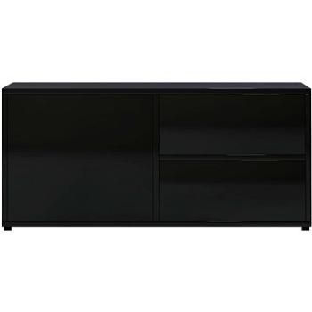 TV stolek černý s vysokým leskem 80x34x36 cm dřevotříska (801857)