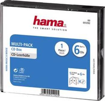 Průchodky na CD Multipack 6 CD černá (š x v x h) 142 x 125 x 24 mm Hama