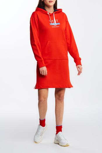 MIKINOVÉ ŠATY GANT D1. NAUTICAL HOODIE DRESS červená M