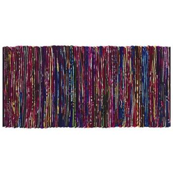 Různobarevný bavlněný koberec v tmavém odstínu 80x150 cm BARTIN, 57537 (beliani_57537)
