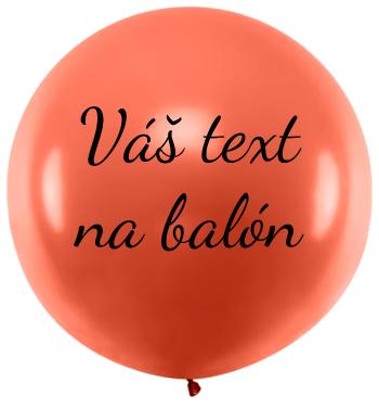 Balón s textem - Oranžový 80 cm