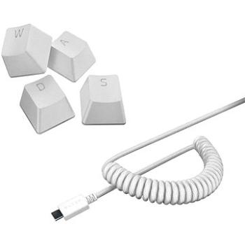 Razer PBT Keycap + Coiled Cable Upgrade Set - Mercury White - US/UK (RC21-01490900-R3M1)