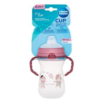 Canpol babies Bonjour Paris First Cup Pink 6m+ 250 ml hrneček pro děti poškozený obal