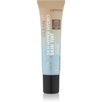 Catrice Clean ID 24 H Hyper Hydro hydratační make-up pro citlivou pleť odstín 090 Warm Walnut 30 ml