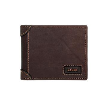 Lagen Pánská peněženka kožená LG1123 Hnědá