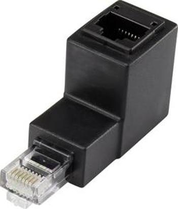 Síťový adaptér RJ45 CAT 5e Renkforce, úhlový 90°, zásuvka dolu