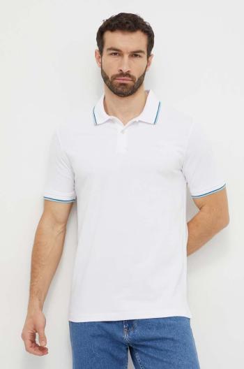 Polo tričko Guess LYLE bílá barva, s potiskem, M4GP60 K7O64