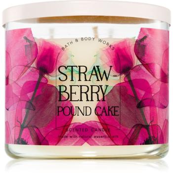 Bath & Body Works Strawberry Pound Cake vonná svíčka 411 g