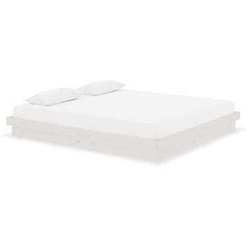 Rám postele bílý masivní dřevo 180 × 200 cm Super King, 819923 (819923)