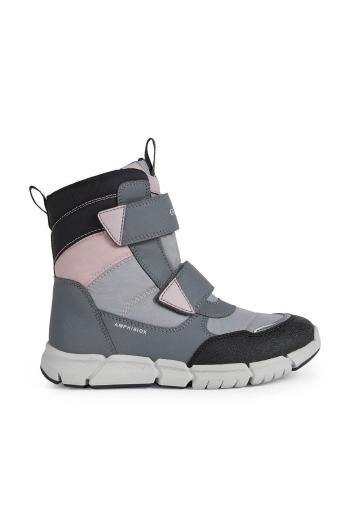 Dětské zimní boty Geox šedá barva