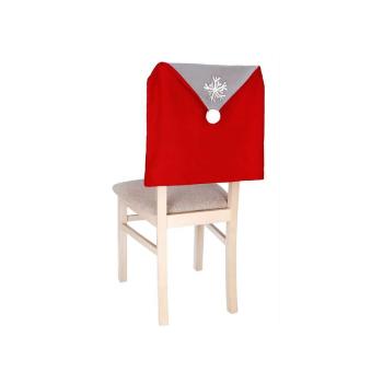 Vánoční přehoz na židli Skřítek Gnom s bambulí, červený