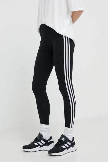 Legíny adidas Originals 3 Stripes Tigh dámské, černá barva, s aplikací, IB7383