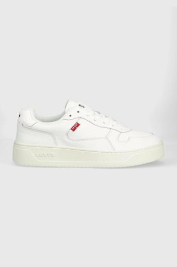 Kožené sneakers boty Levi's Glide bílá barva, D7521.0001