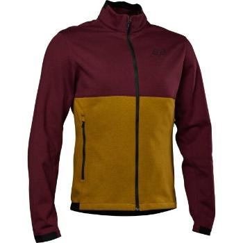 Fox RANGER FIRE FLEECE CREW Zateplená cyklistická bunda, vínová, velikost M