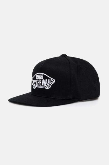 Dětská bavlněná kšiltovka Vans Classicans Snapback černá barva, s aplikací, VN000J4VBLK1