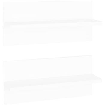 Shumee Nástěnné 2 ks bílé 40×11,5×18 cm dřevotříska, 807297 (807297)