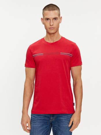 Tommy Hilfiger pánské červené tričko - L (XLG)