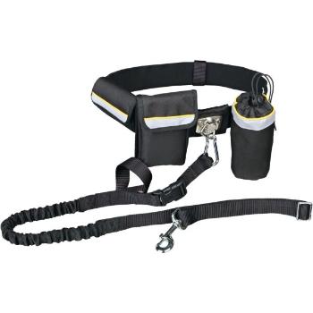 TRIXIE HANDS FREE BELT + LEASH Běžecký pás s vodítkem, černá, velikost