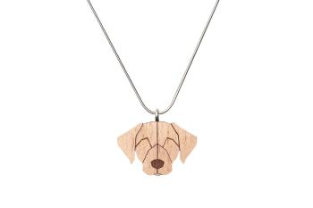 Dřevěný přívěsek BeWooden Labrador Pendant na krk s řetízkem zdarma