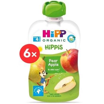 HiPP BIO Hippies kapsička Hruška - Jablko 6×100 g (9062300433705)