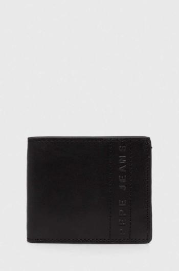 Kožená peněženka Pepe Jeans KELIAN WALLET černá barva, PM070382