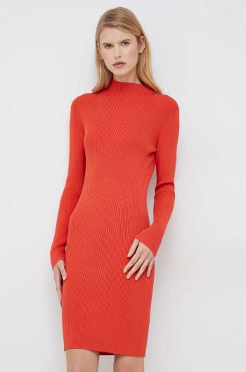 Šaty Calvin Klein oranžová barva, mini