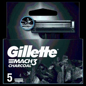 Gillette Mach3 Charcoal Náhradní hlavice do holicího strojku pro muže 5 ks