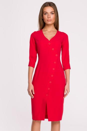 Červené midi šaty S295