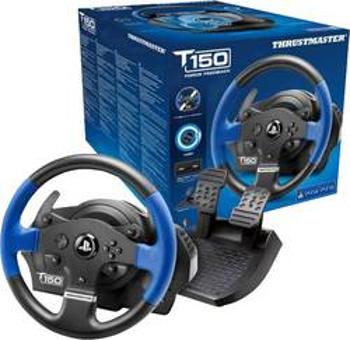 Volant Thrustmaster T150 RS Force Feedback USB 2.0 PlayStation 3, PlayStation 4, PC černá, modrá vč. pedálů