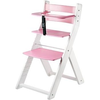 Rostoucí židle Wood Partner Luca Kombi Barva: bílá/růžová (8592927751636)