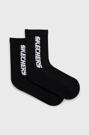 Dětské ponožky Skechers (2-pack) černá barva