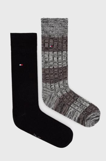 Ponožky Tommy Hilfiger (2-pak) pánské, černá barva